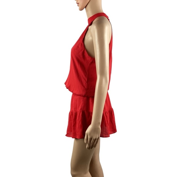 Krisa Smocked Waist Halter Mini Dress Size S Affair - Picture 4 of 7